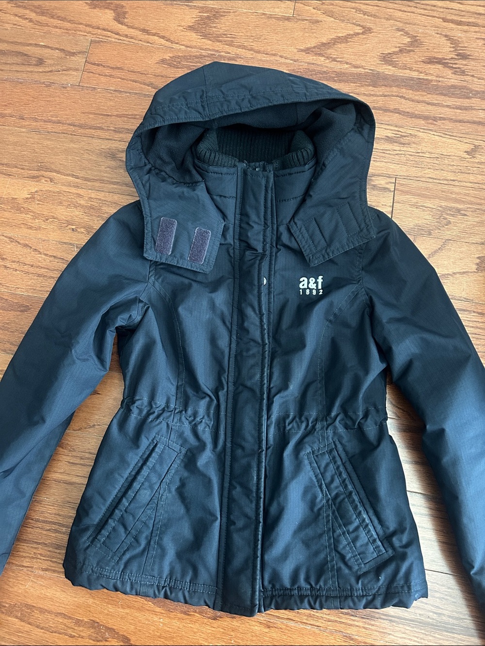 A&F Kids Navy Hooded Jacket